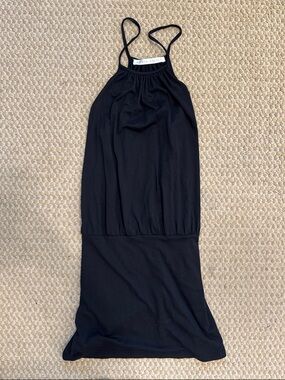 Susana Monaco Black Drape Mini Dress